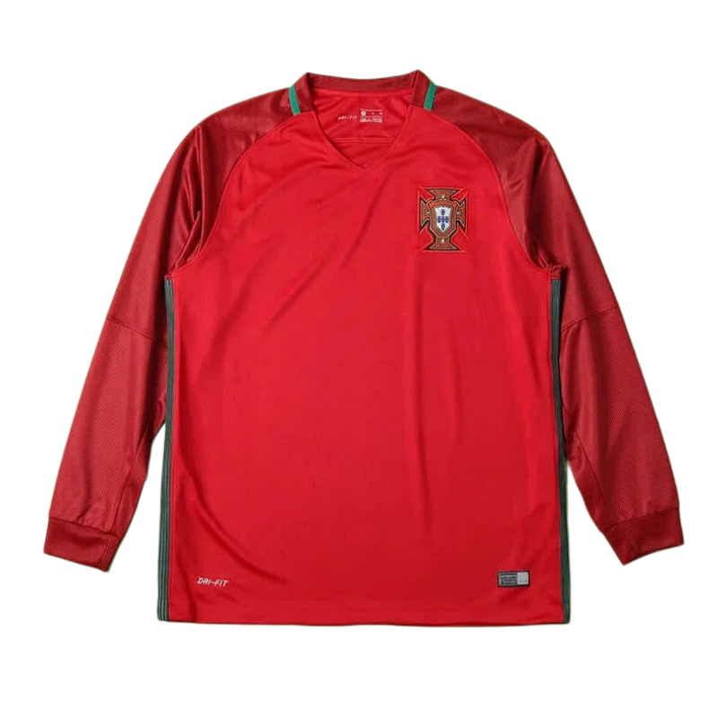 16 season Portugal home retro Long sleeve Fan version