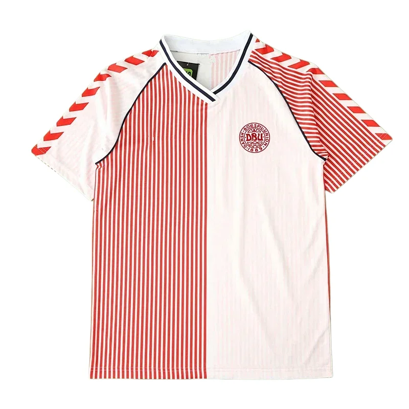 Camiseta Retro Dinamarca Visitante 1986 Versión Fan