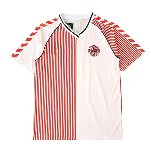 Camiseta Dinamarca 1986 Away Retro Versión Fan