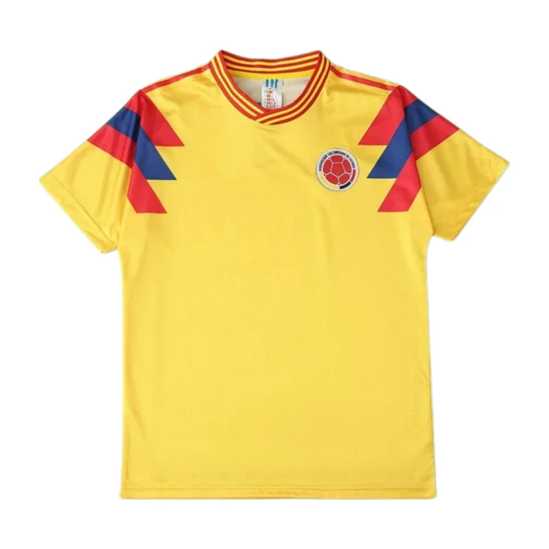 Camiseta Retro Colombia 1990 Temporada Local Versión Aficionado