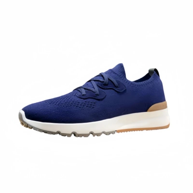 Brunello Cucinelli Knitted Lace Up Sneakers
