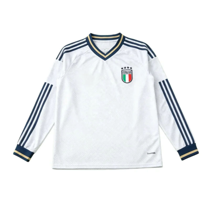 Camiseta Italia Away Copa Mundial 2026 Manga Larga Versión Aficionado