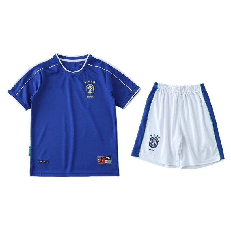1998 Brazil away retro Kids kit