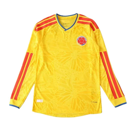 Camiseta Colombia FIFA World Cup 2026 Local Manga Larga Versión Jugador