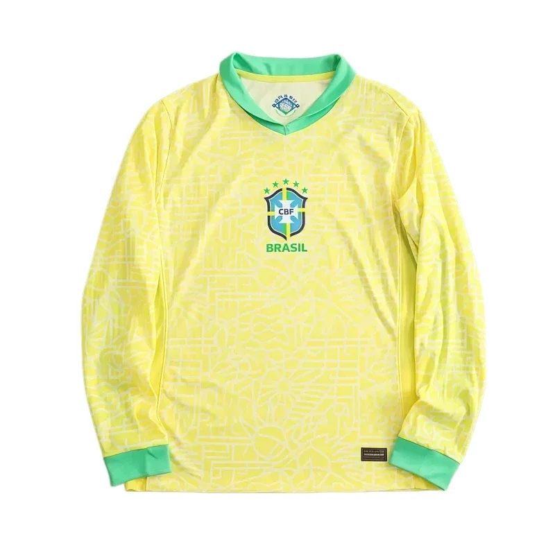 Camiseta Brasil Temporada 2024 Local Manga Larga Versión Jugador