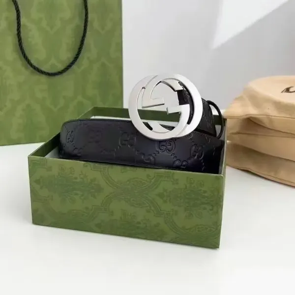 Gucci GG Marmont Canvas Belt Navy Blue - 15