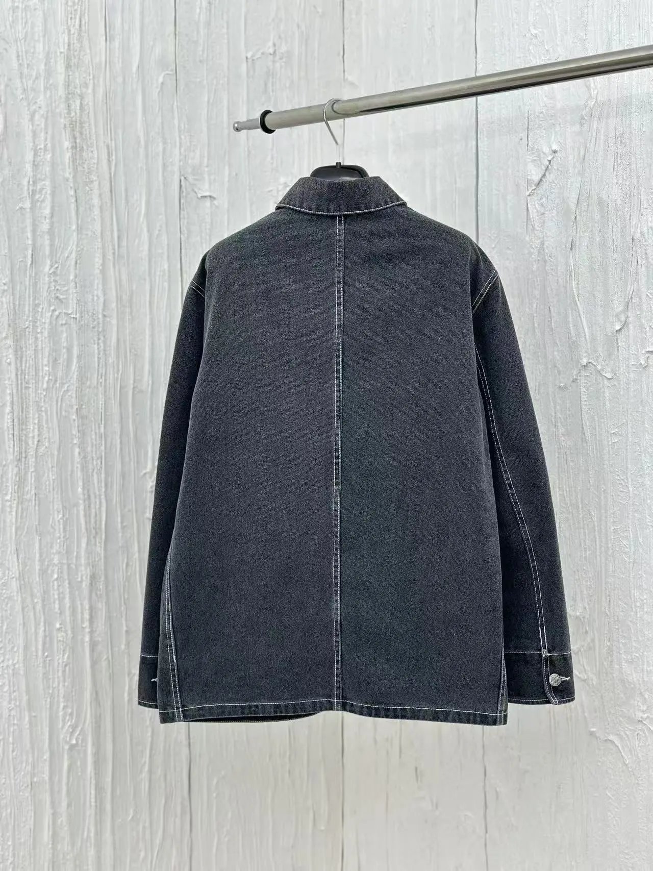 Saint Laurent Denim Workwear Jacket Gray - 16