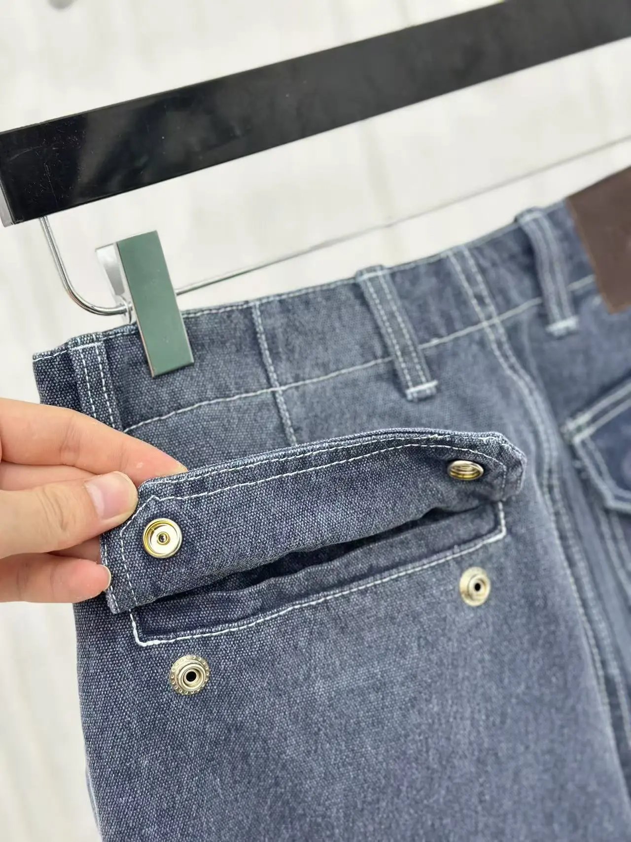 Saint Laurent Denim Workwear Jacket Gray - 33