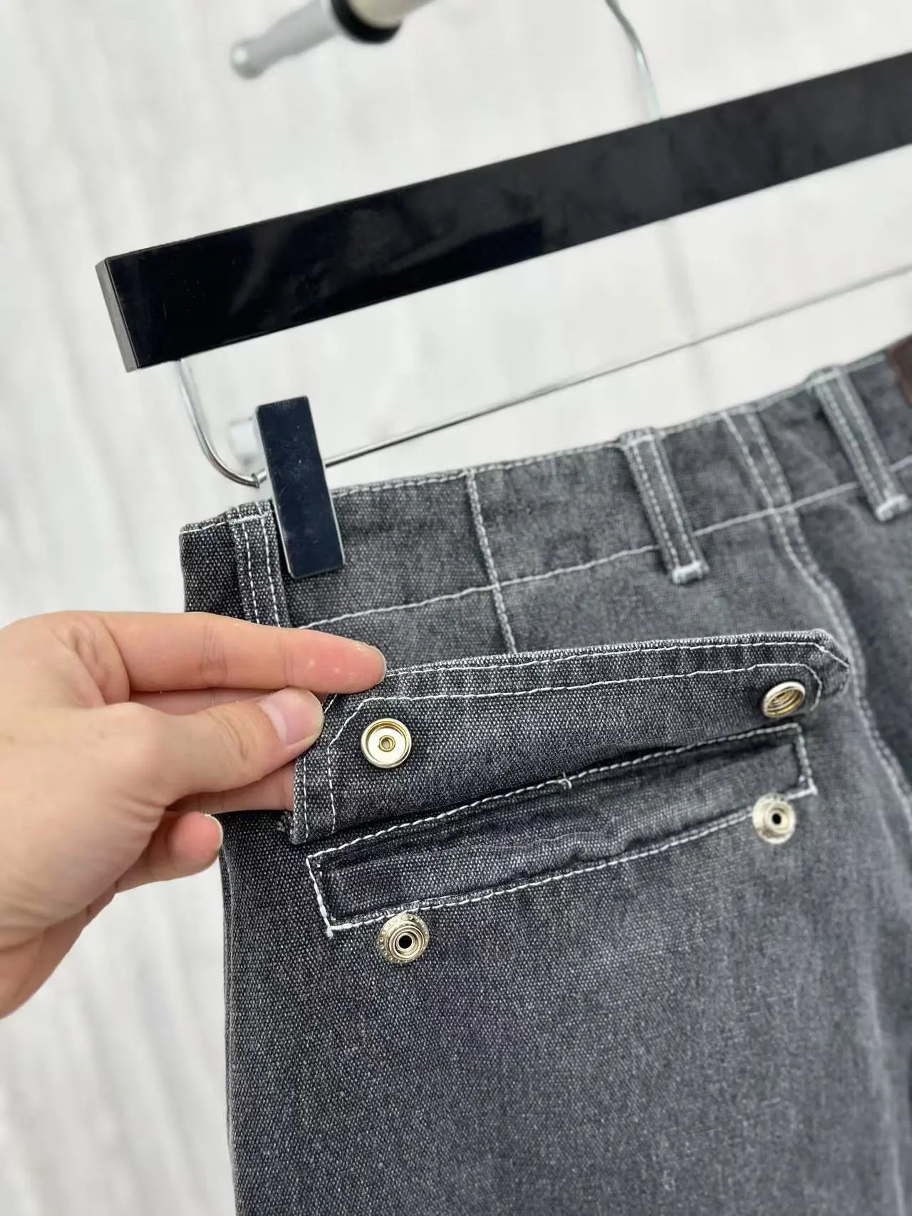 Saint Laurent Denim Workwear Jacket Gray - 43