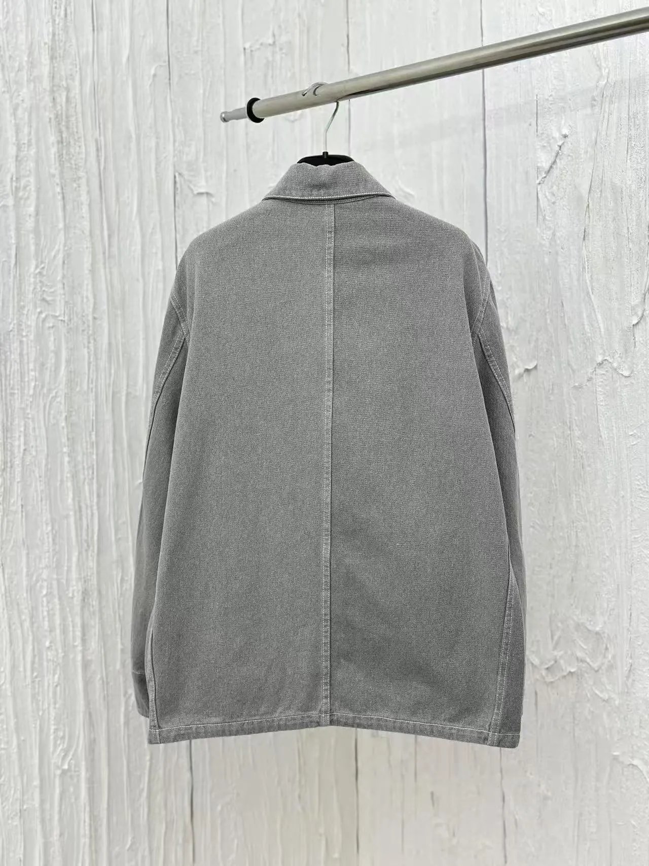 Saint Laurent Denim Workwear Jacket Gray - 6