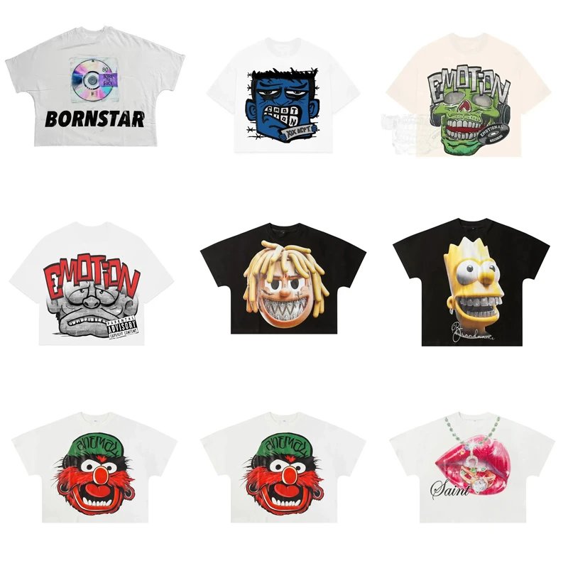 Graphic Print T-Shirts in Various Colors and Styles