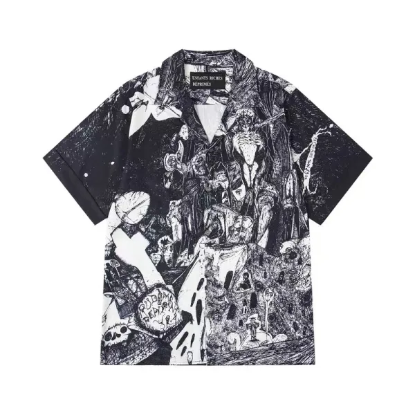 Enfants Riches Déprimés Graphic Print Short-Sleeve Shirt Black - 1