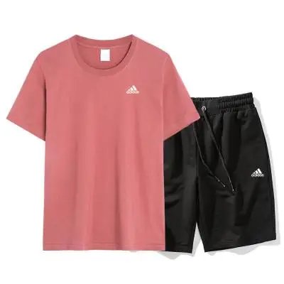 Adidas Matching Sets Short-Sleeve T-Shirt and Shorts Set — AD238001 Red