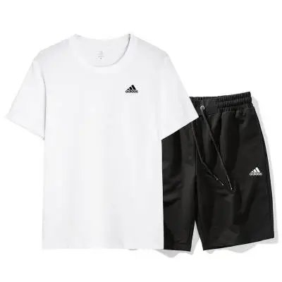 Adidas Matching Sets Short-Sleeve T-Shirt and Shorts Set — AD238001 White