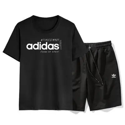 Adidas Matching Sets Short-Sleeve T-Shirt and Shorts Set — AD238059 Black