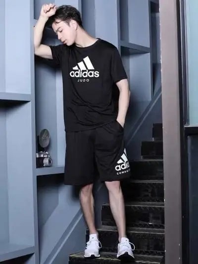Adidas Matching Sets Short-Sleeve T-Shirt and Shorts Set — AD931698 Black