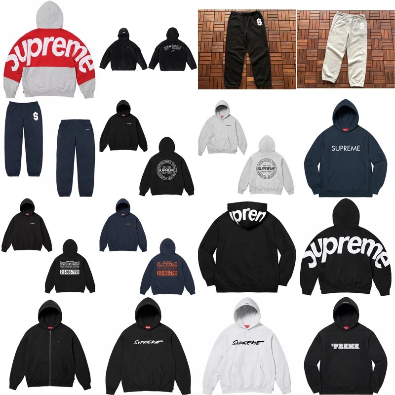 Supreme Black Hoodie with White Logo