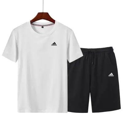 Adidas Matching Sets Short-Sleeve T-Shirt and Shorts Set — AD237901 White