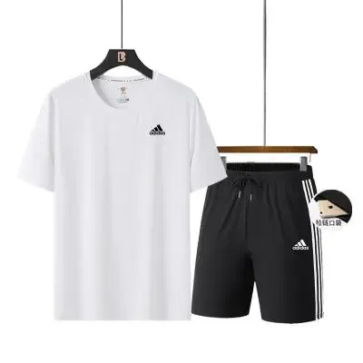 Adidas Performance T-Shirt and Shorts Set White / Black - 1