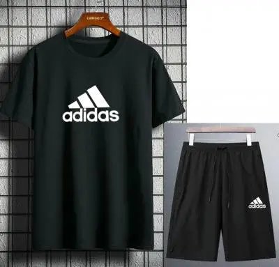Adidas Matching Sets Short-Sleeve T-Shirt and Shorts Set — AD932182 Black