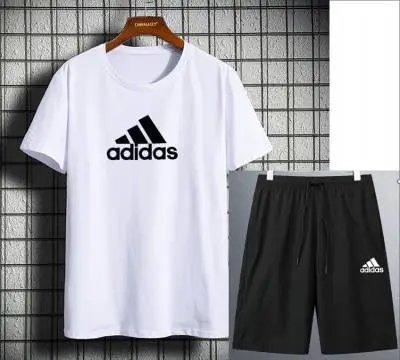 Adidas Matching Sets Short-Sleeve T-Shirt and Shorts Set — AD932182 White