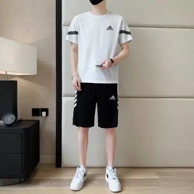 Adidas Matching Sets Short-Sleeve T-Shirt and Shorts Set — AD83309 White