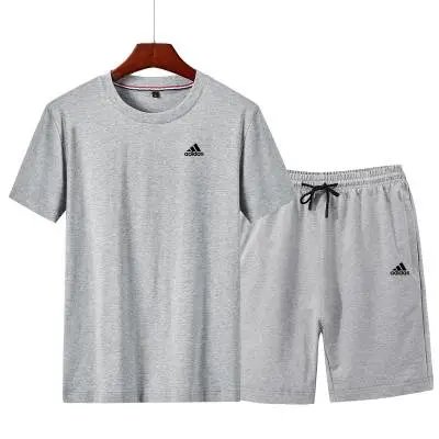 Adidas Matching Sets Short-Sleeve T-Shirt and Shorts Set — AD237901 Light Grey