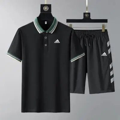 Adidas Matching Sets Short-Sleeve T-Shirt and Shorts Set — AD362201 Black