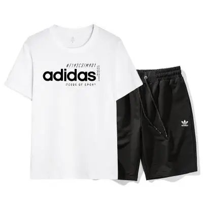Adidas Matching Sets Short-Sleeve T-Shirt and Shorts Set — AD238059 White