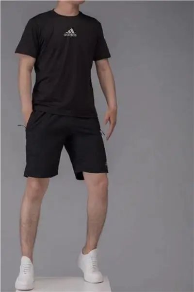 Adidas Matching Sets Short-Sleeve T-Shirt and Shorts Set — AD88311 Black