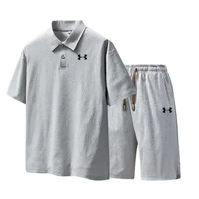 Under Armour Polo and Shorts Set Gray Sporty Casual Set - 1