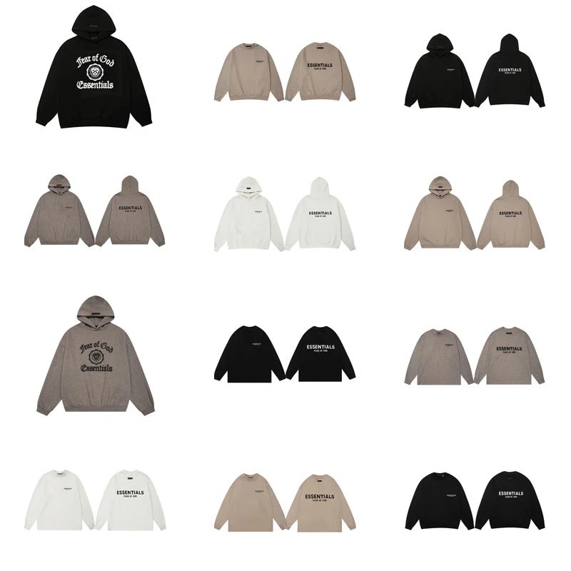 Fear of God Essentials Hoodie and Sweatshirt Collection in Various Colors