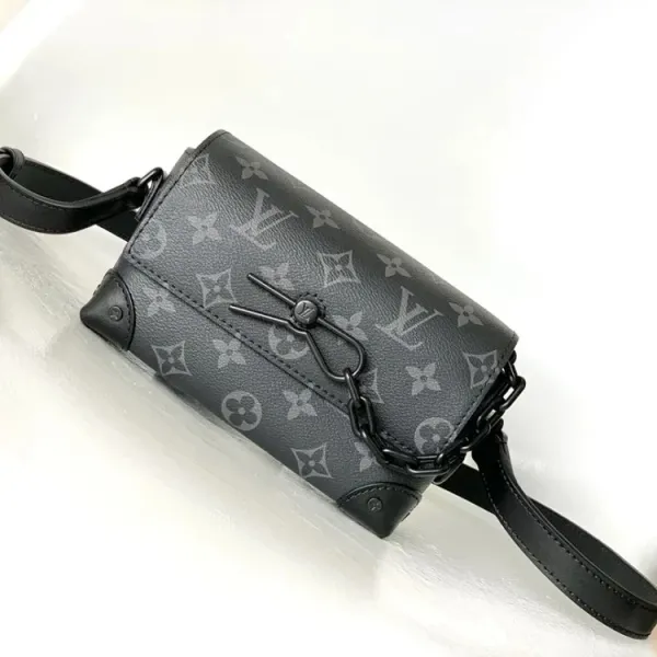 Louis Vuitton Monogram Eclipse Soft Trunk Crossbody Bag Black - 1