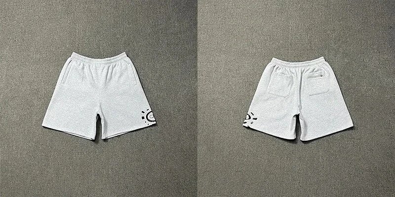 Saint Tears Smiley Logo Shorts Gray