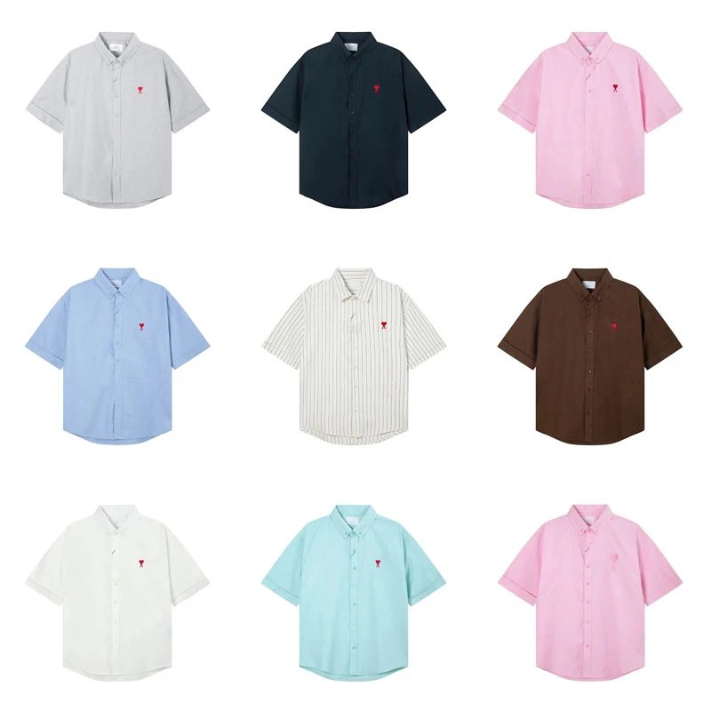 Ami Paris Short Sleeve Button-Up Shirts
