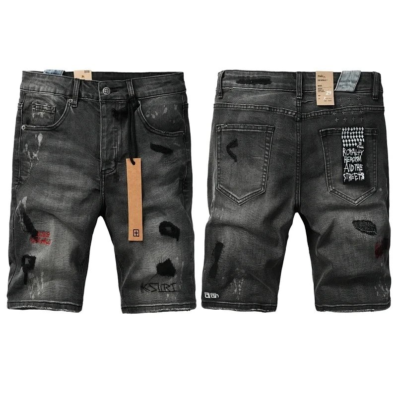 Ksubi Shorts Distressed graphic denim — K45