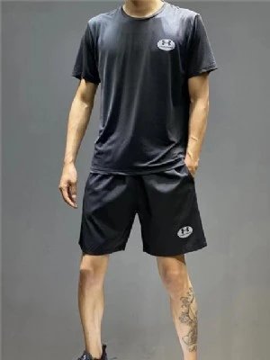 Under Armour Matching Sets Short-Sleeve T-Shirt and Shorts Set — M9110 Black