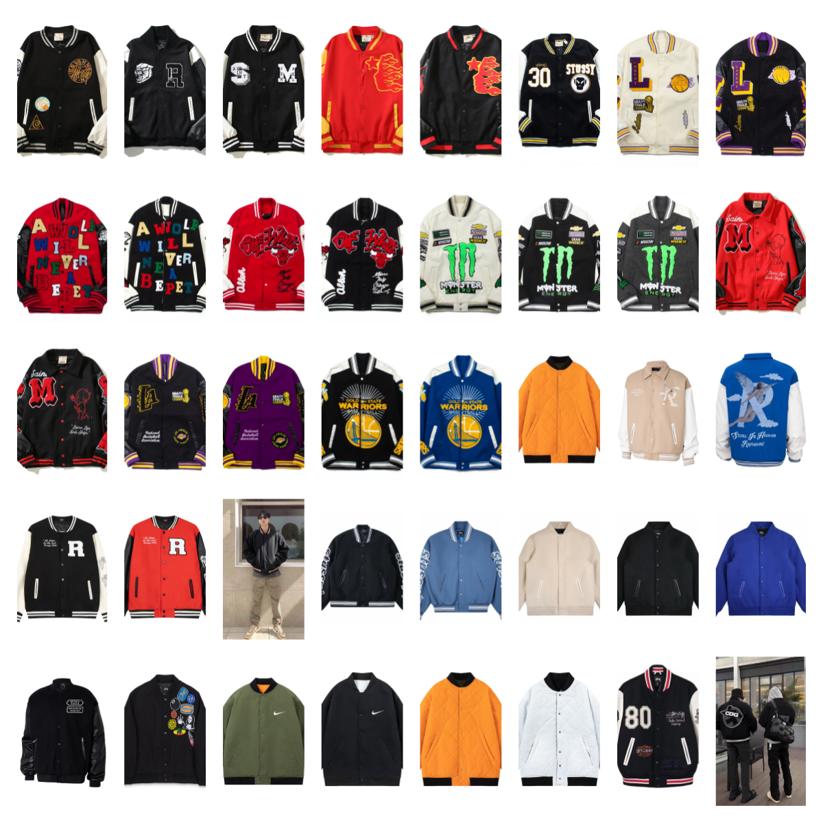 Varsity Bomber Jackets [40 sty