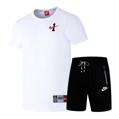 Nike Sportswear Set White/Black T-Shirt and Shorts