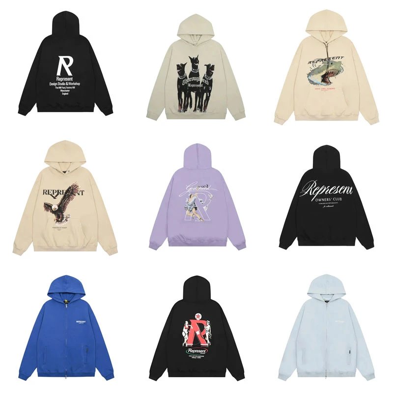 Represent Initial Printed Hoodie