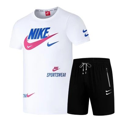 Nike Sportswear Graphic T-Shirt and Shorts Set White/Black