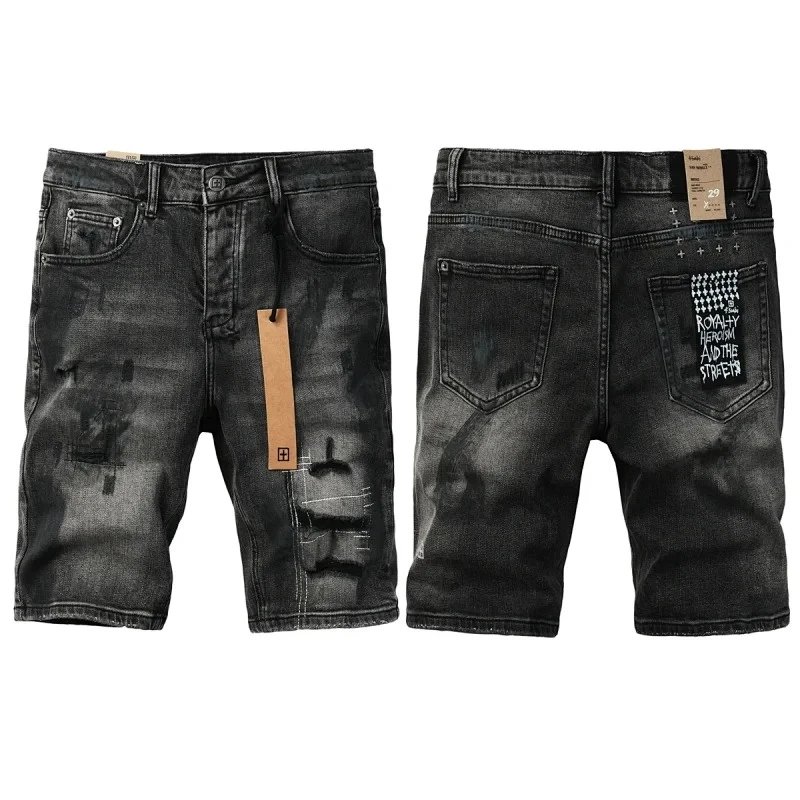 Ksubi Shorts Distressed graphic denim — K43