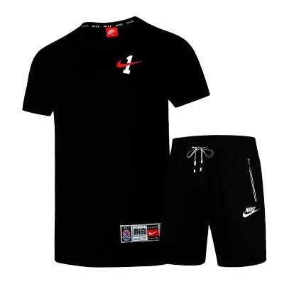 Nike Sportswear '1' Graphic T-Shirt and Shorts Set Black