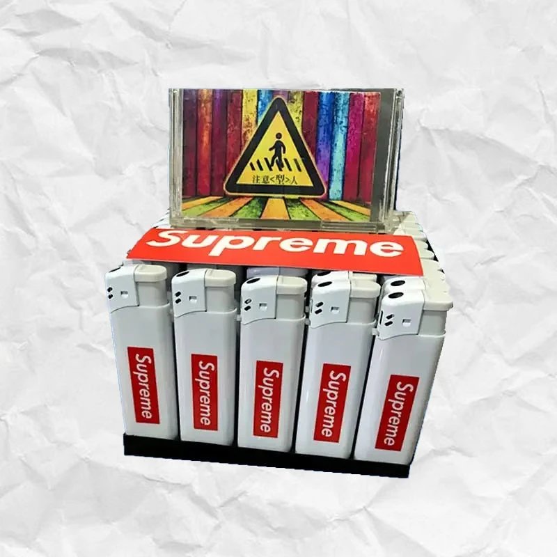Custom Streetwear Supreme Disposable Refillable Lighter - Free Shipping on Orders Over 26 Yuan