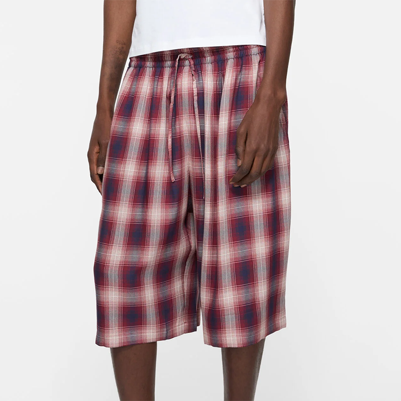 Red checkered shorts
