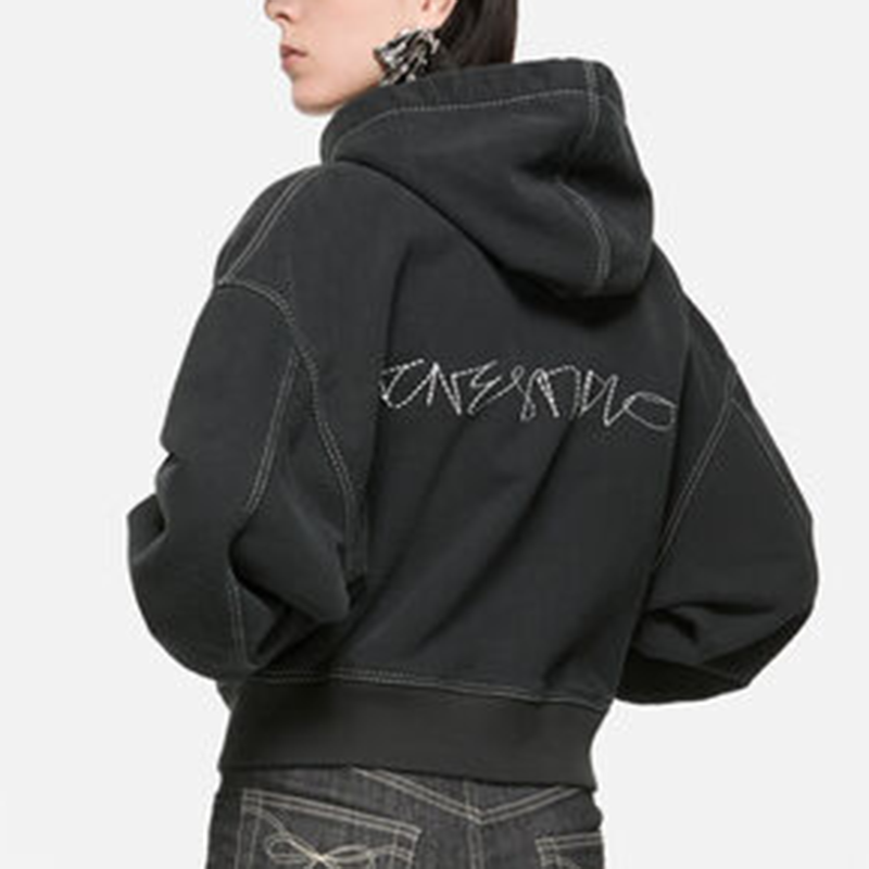 Logo Script Zip Hoodie