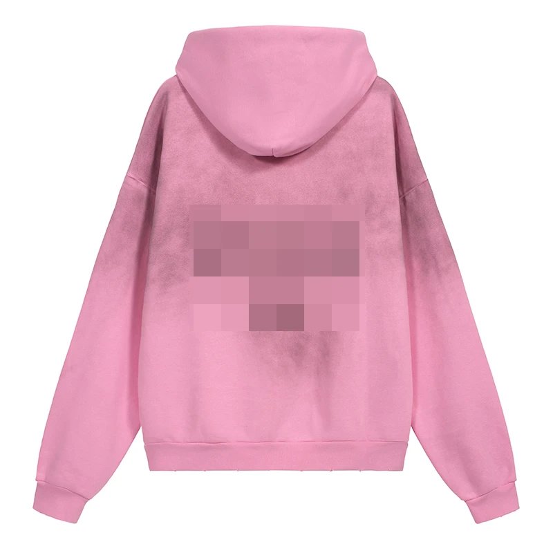 Vintage logo letter printed hooded sweatshirt