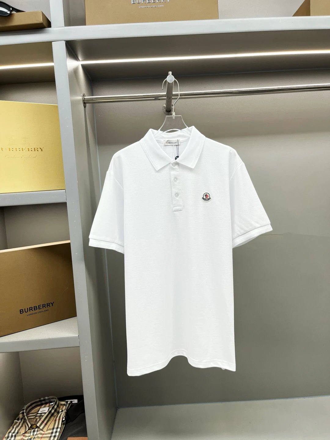 Moncler Badge Logo Polo White