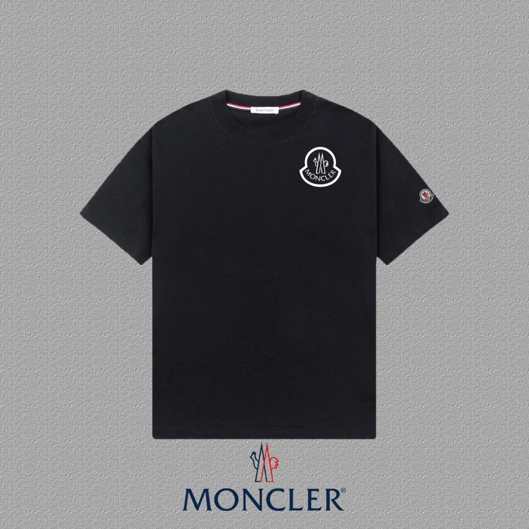Moncler Vertical Stripe Graphic White T-Shirt - 5