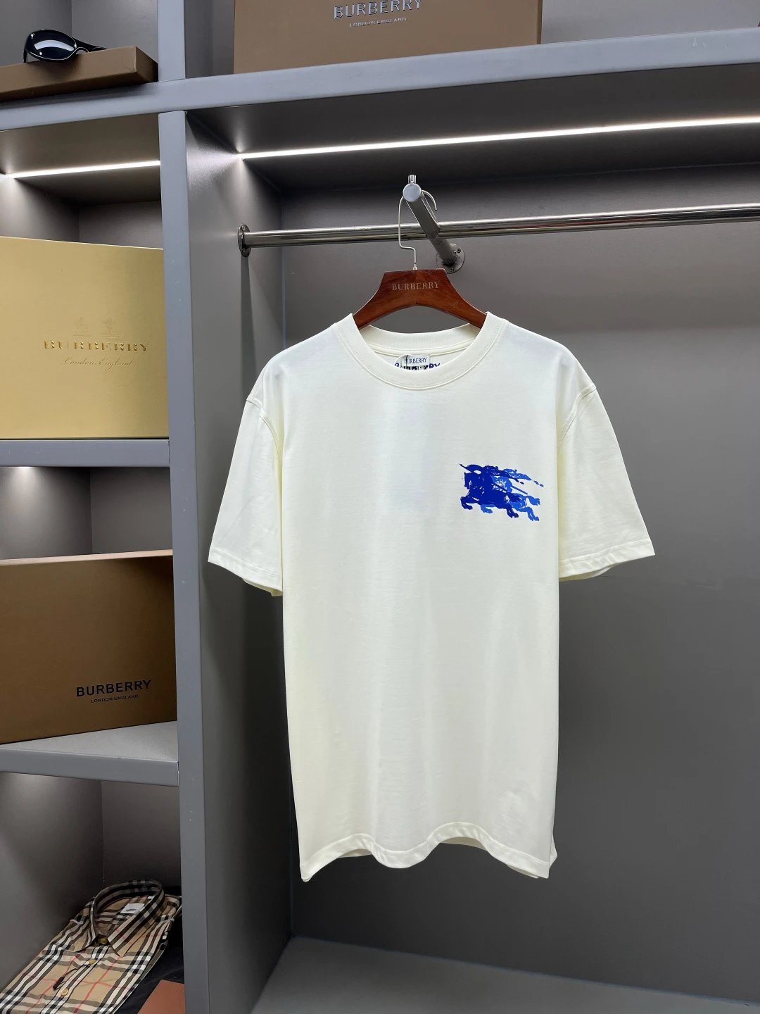 Burberry EKD Emblem Tee Cream Blue
